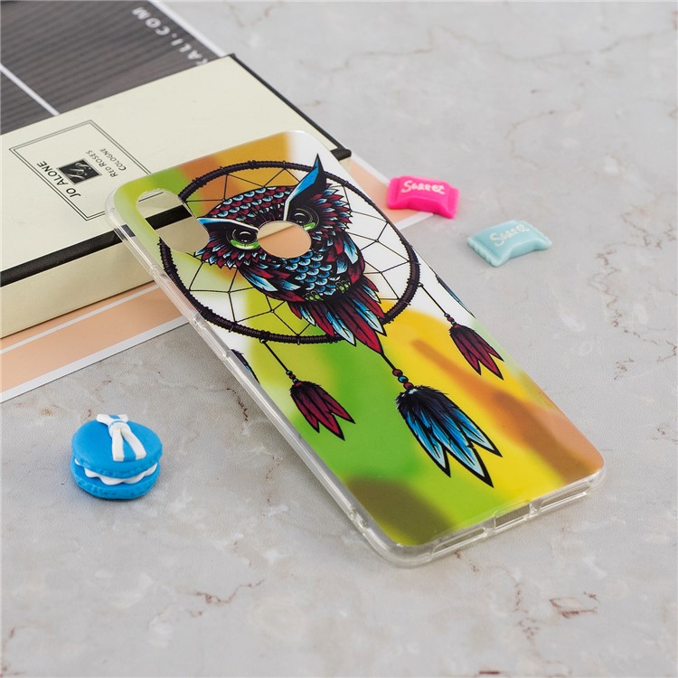 Luminous IMD Patterned TPU Cover Shell for Xiaomi Redmi S2 / Redmi Y2 - Owl and Dream Catcher-4