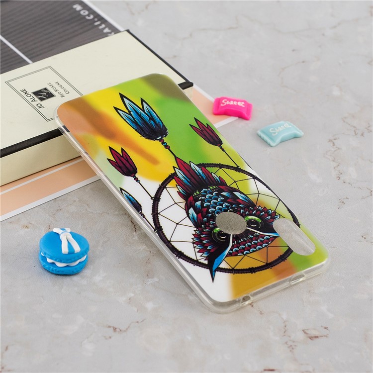 Luminous IMD Patterned TPU Cover Shell for Xiaomi Redmi S2 / Redmi Y2 - Owl and Dream Catcher-5