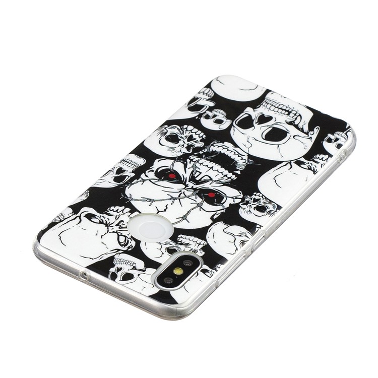 Luminous IMD Pattern Printing TPU Back Case for Xiaomi Mi 8 (6.21-inch) - Skulls-4