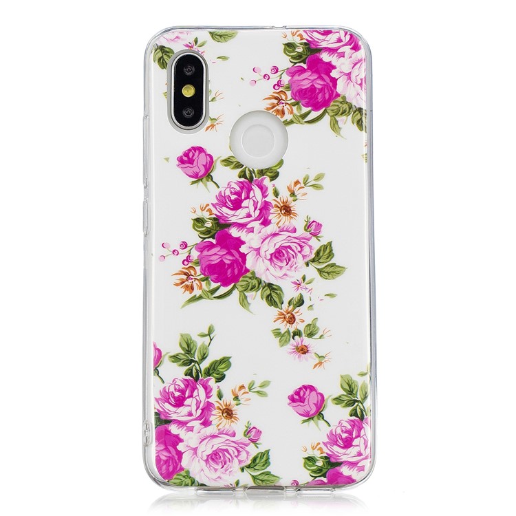 Luminous IMD Pattern Printing TPU Protective Cell Phone Cover for Xiaomi Mi 8 (6.21-inch) - Blooming Flower-1