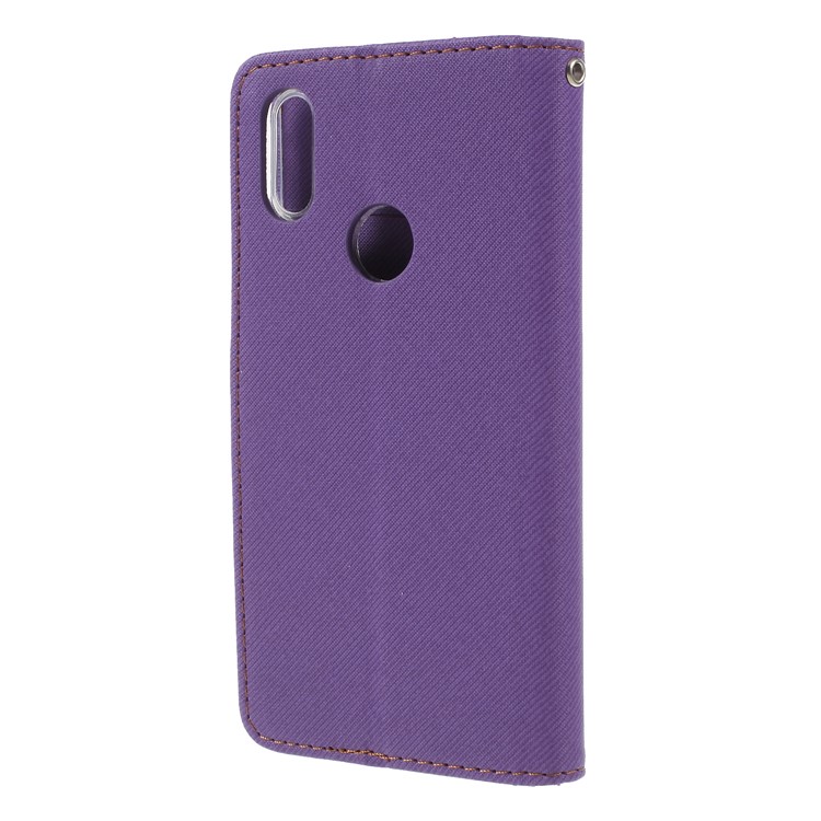 ROAR KOREA Twill Leather Wallet Magnetic Mobile Shell for Xiaomi Mi 8 SE (5.88-inch) - Purple-2