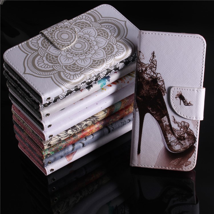Pattern Printing Leather Wallet Case for Xiaomi Redmi Note 5 Pro (Dual Camera) / Redmi Note 5 (China) - High-heeled Shoes-10