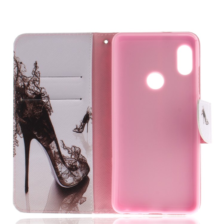 Pattern Printing Leather Wallet Case for Xiaomi Redmi Note 5 Pro (Dual Camera) / Redmi Note 5 (China) - High-heeled Shoes-8