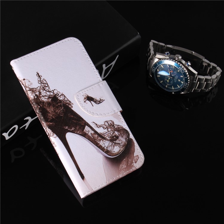 Pattern Printing Leather Wallet Case for Xiaomi Redmi Note 5 Pro (Dual Camera) / Redmi Note 5 (China) - High-heeled Shoes-9