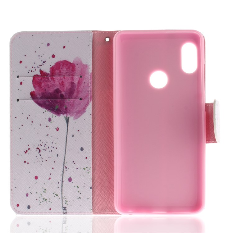Pattern Printing Leather Wallet Phone Casing for Xiaomi Redmi Note 5 Pro (Dual Camera) / Redmi Note 5 (China) - Vivid Flower-8