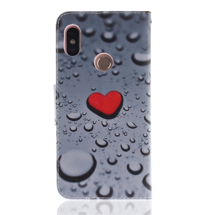 Pattern Printing Leather Wallet Magnetic Case for Xiaomi Redmi Note 5 Pro (Dual Camera) / Redmi Note 5 (China) - Red Hearts-3