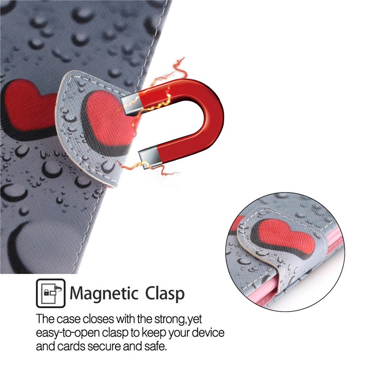 Pattern Printing Leather Wallet Magnetic Case for Xiaomi Redmi Note 5 Pro (Dual Camera) / Redmi Note 5 (China) - Red Hearts-6