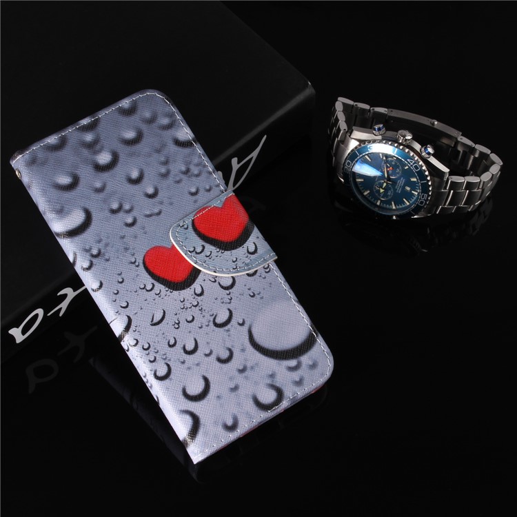 Pattern Printing Leather Wallet Magnetic Case for Xiaomi Redmi Note 5 Pro (Dual Camera) / Redmi Note 5 (China) - Red Hearts-9