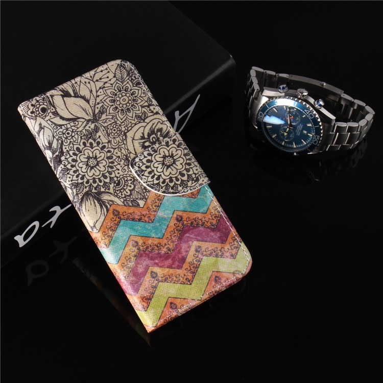 Pattern Printing Leather Wallet Cover Accessory for Xiaomi Redmi Note 5 Pro (Dual Camera) / Redmi Note 5 (China) - Retro Flowers-9