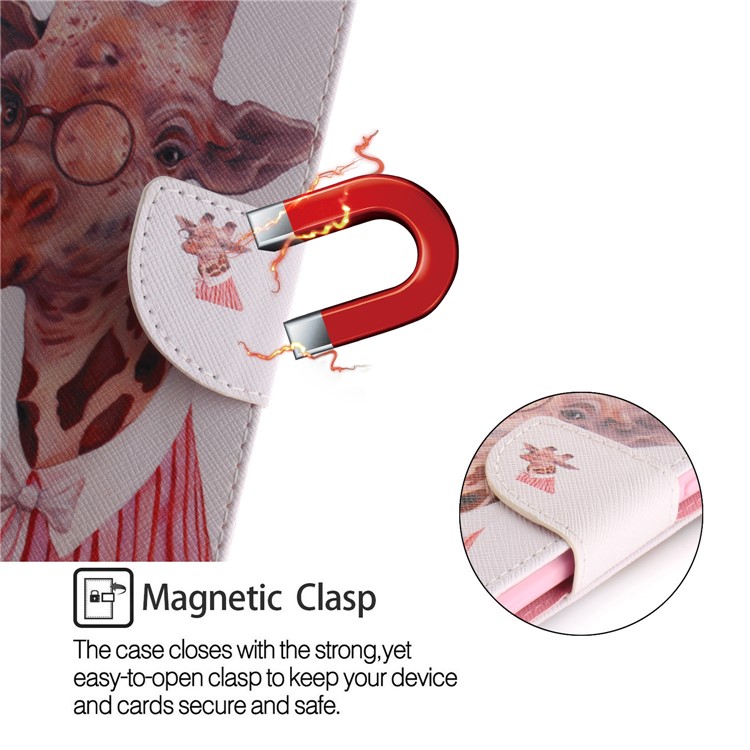 Pattern Printing Leather Wallet Flip Accessory Case for Xiaomi Redmi Note 5 Pro (Dual Camera) / Redmi Note 5 (China) - Giraffe Pattern-6