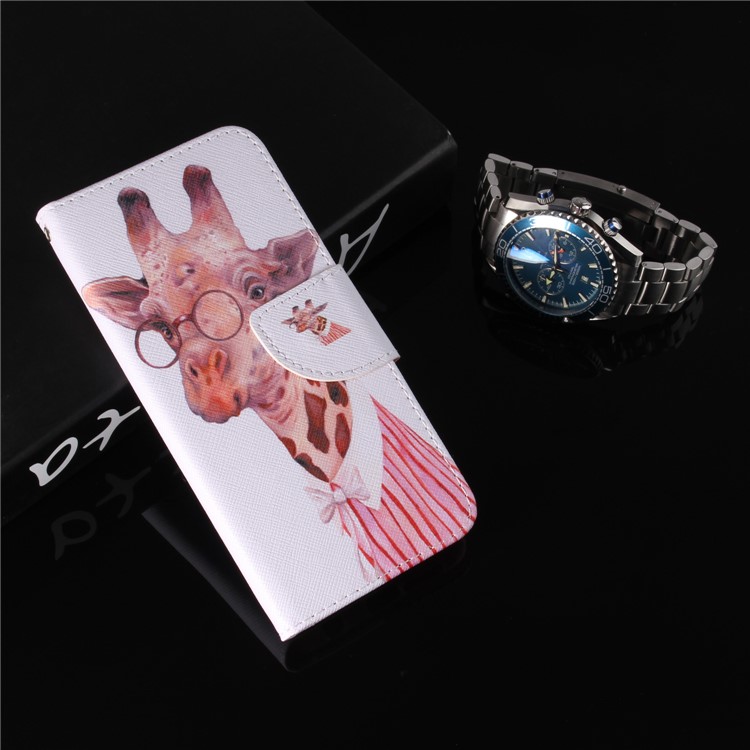 Pattern Printing Leather Wallet Flip Accessory Case for Xiaomi Redmi Note 5 Pro (Dual Camera) / Redmi Note 5 (China) - Giraffe Pattern-9