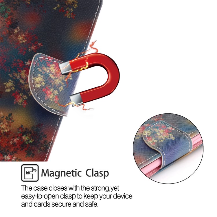 Pattern Printing Leather Wallet Stand Folio Magnetic Case for Xiaomi Redmi Note 5 Pro (Dual Camera) / Redmi Note 5 (China) - Flowers Pattern-6