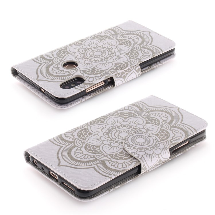 Pattern Printing Leather Wallet Phone Folio Cover for Xiaomi Redmi Note 5 Pro (Dual Camera) / Redmi Note 5 (China) - Mandala Flowers-4