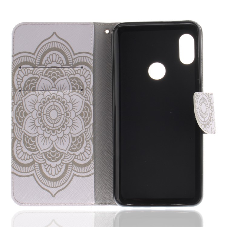 Pattern Printing Leather Wallet Phone Folio Cover for Xiaomi Redmi Note 5 Pro (Dual Camera) / Redmi Note 5 (China) - Mandala Flowers-8