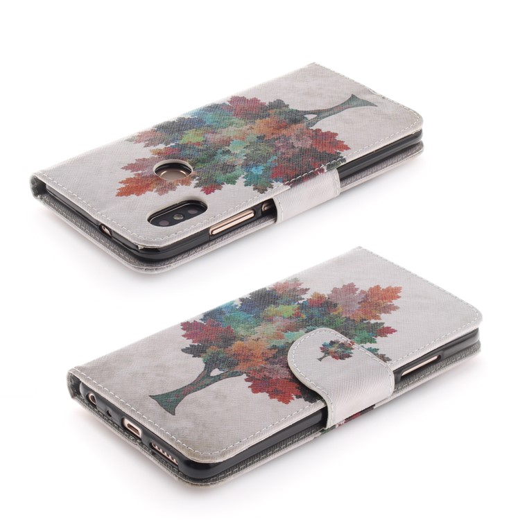 For Xiaomi Redmi Note 5 Pro (Dual Camera) / Redmi Note 5 (China) Pattern Printing Wallet Leather Stand Cover - Colorzied Tree-4