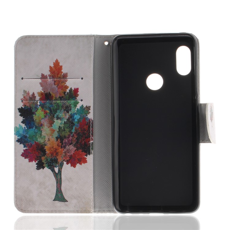 For Xiaomi Redmi Note 5 Pro (Dual Camera) / Redmi Note 5 (China) Pattern Printing Wallet Leather Stand Cover - Colorzied Tree-8