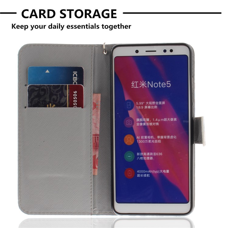 Pattern Printing Wallet Leather Flip Stand Shell for Xiaomi Redmi Note 5 Pro (Dual Camera) / Redmi Note 5 (China) - Cool Dog-7