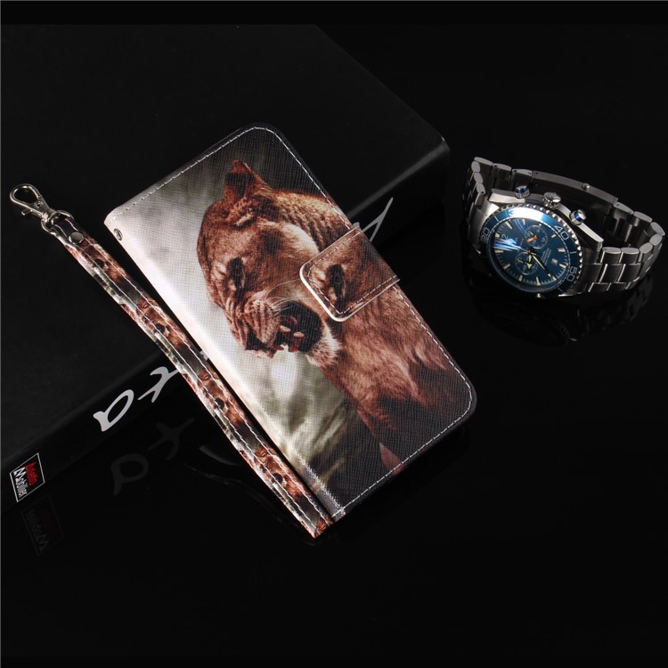 Pattern Printing Wallet Stand Leather Phone Case for Xiaomi Redmi Note 5 Pro (Dual Camera) / Redmi Note 5 (China) - Fierce Tiger-9