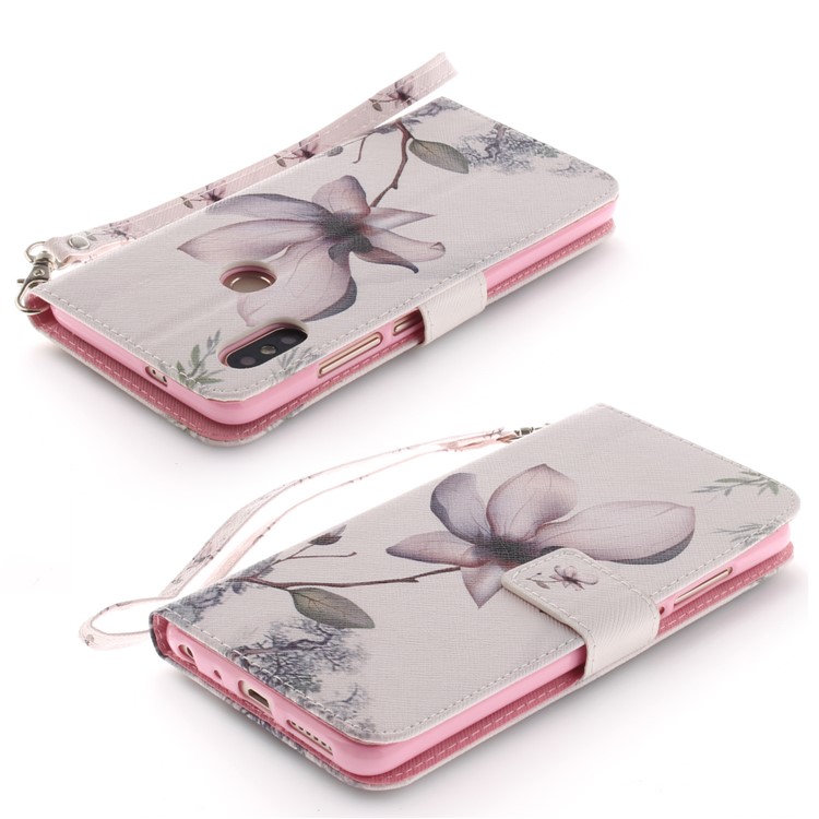 Pattern Printing Wallet Stand Leather Phone Shell for Xiaomi Redmi Note 5 Pro (Dual Camera) / Redmi Note 5 (China) - Flower-4