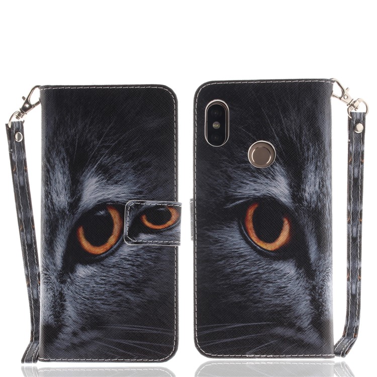 Pattern Printing PU Leather Magnetic Wallet Mobile Phone Shell for Xiaomi Redmi Note 5 Pro (Dual Camera) / Redmi Note 5 (China) - Eye-2
