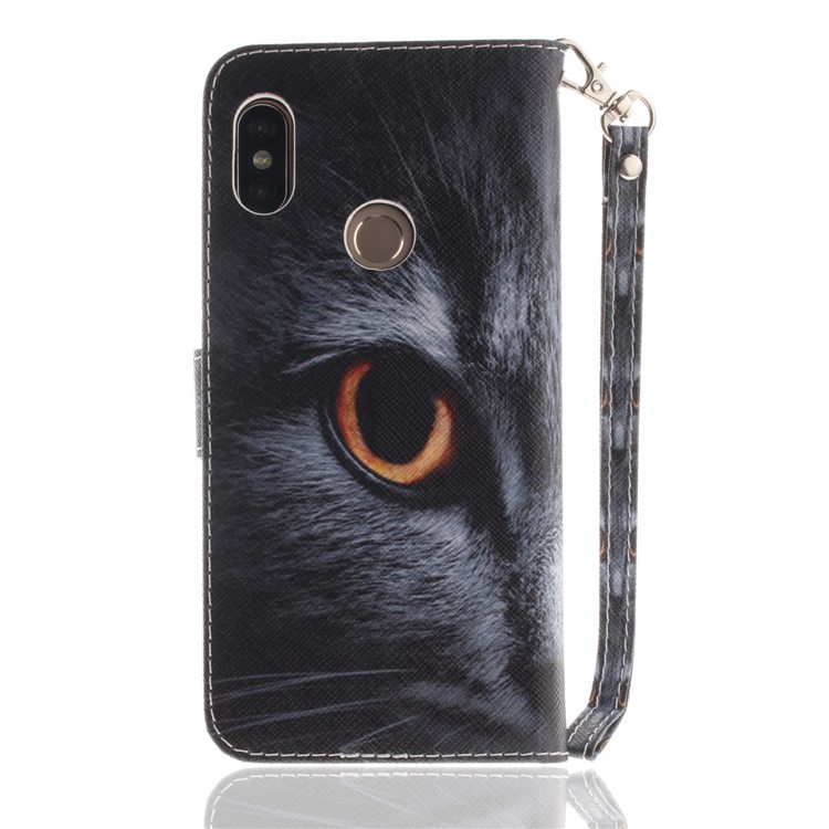 Pattern Printing PU Leather Magnetic Wallet Mobile Phone Shell for Xiaomi Redmi Note 5 Pro (Dual Camera) / Redmi Note 5 (China) - Eye-3