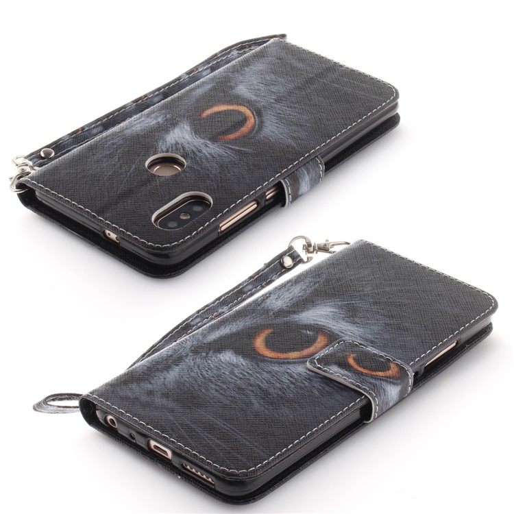 Pattern Printing PU Leather Magnetic Wallet Mobile Phone Shell for Xiaomi Redmi Note 5 Pro (Dual Camera) / Redmi Note 5 (China) - Eye-4