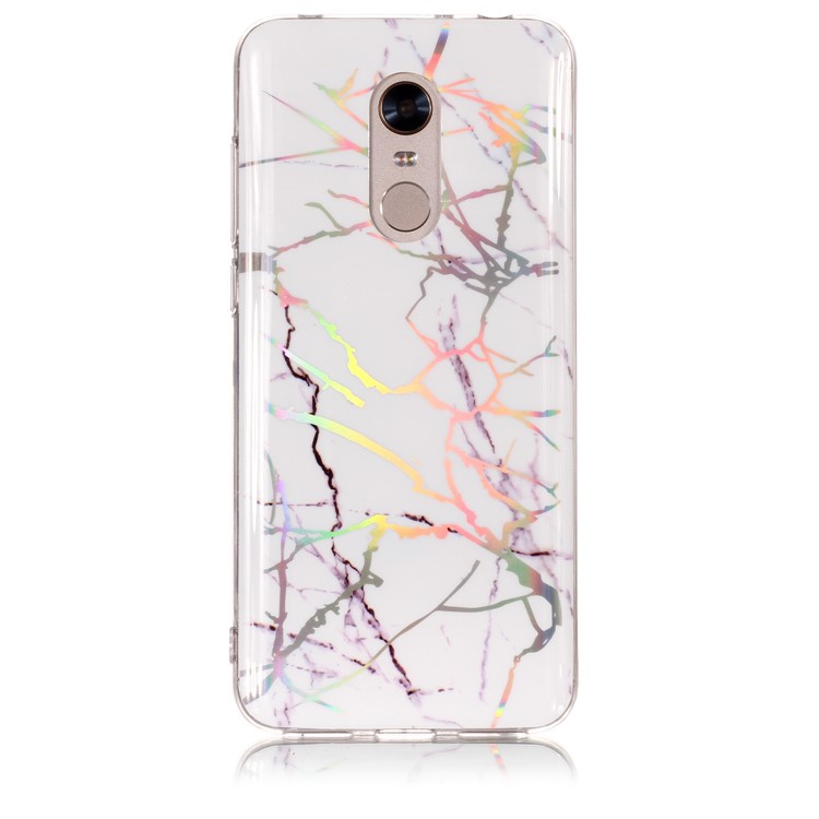 IMD Marble Pattern Color Plated TPU Back Case for Xiaomi Redmi Note 5 / Redmi 5 Plus - White-2