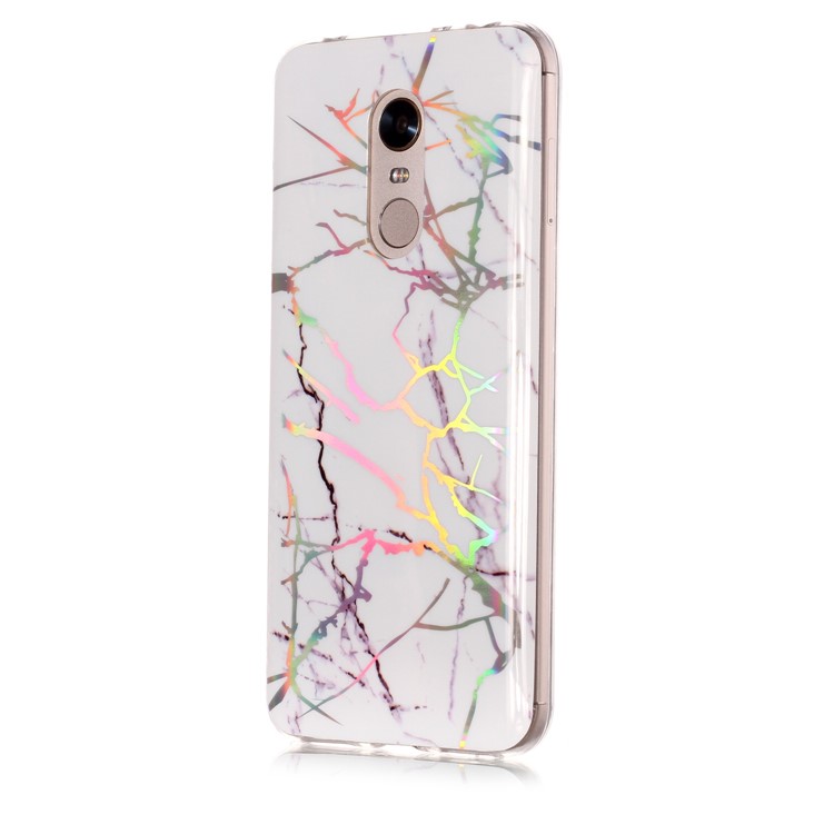 IMD Marble Pattern Color Plated TPU Back Case for Xiaomi Redmi Note 5 / Redmi 5 Plus - White-3