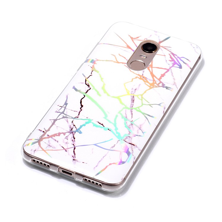 IMD Marble Pattern Color Plated TPU Back Case for Xiaomi Redmi Note 5 / Redmi 5 Plus - White-4