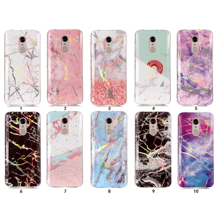 IMD Marble Pattern Color Plated TPU Back Case for Xiaomi Redmi Note 5 / Redmi 5 Plus - White-6