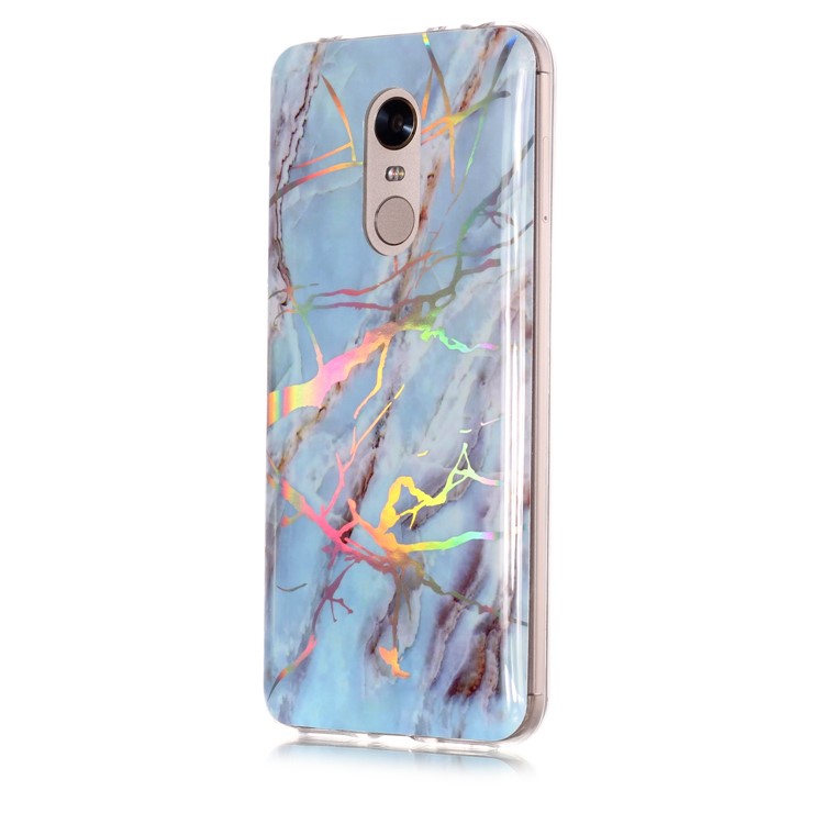 IMD Marble Pattern Color Plated TPU Cell Phone Case for Xiaomi Redmi Note 5 / Redmi 5 Plus - Blue-3