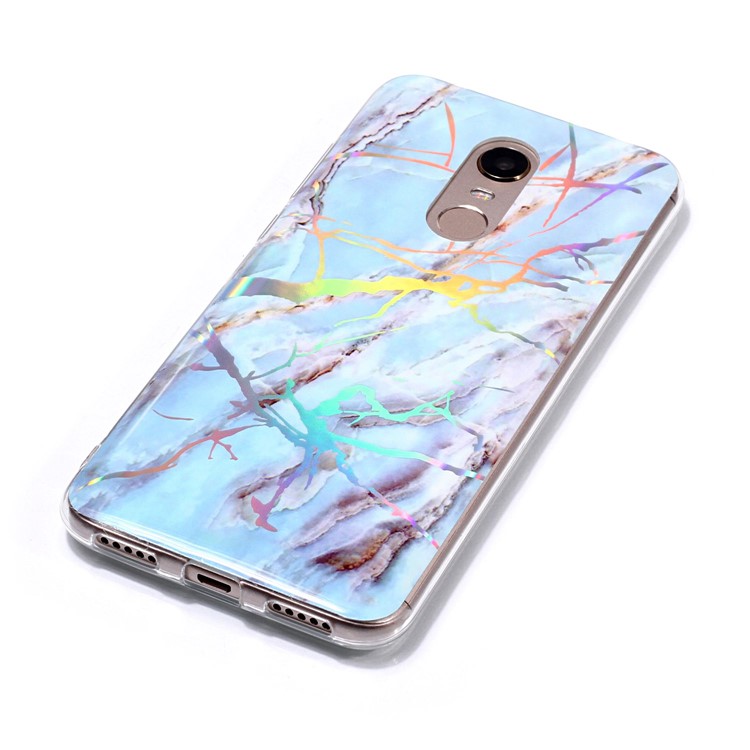 IMD Marble Pattern Color Plated TPU Cell Phone Case for Xiaomi Redmi Note 5 / Redmi 5 Plus - Blue-4