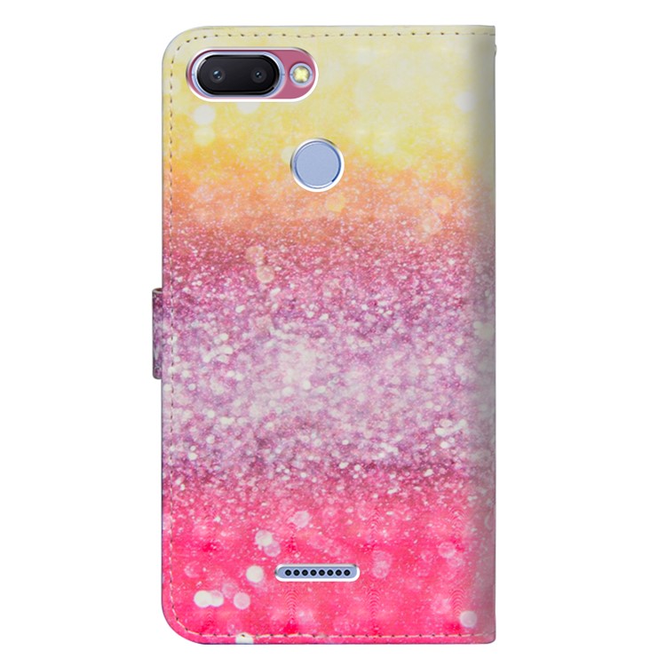 Pattern Printing Wallet Stand Leather Case Accessory for Xiaomi Redmi 6 (Dual Camera: 12MP+5MP) - Glittery Elements-5