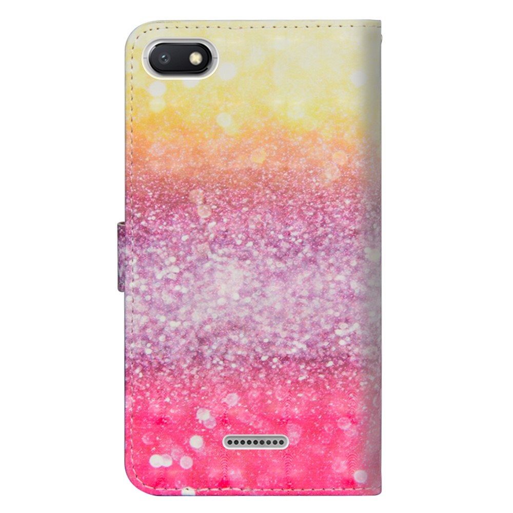 Pattern Printing Wallet Leather Case Accessory for Xiaomi Redmi 6A (Single 12MP Rear Camera) - Glittery Elements-5