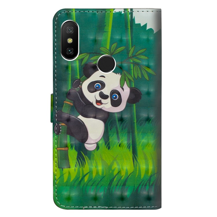 Pattern Printing Leather Folio Wallet Stand Case Accessory for Xiaomi Mi A2 Lite / Redmi 6 Pro - Panda-5