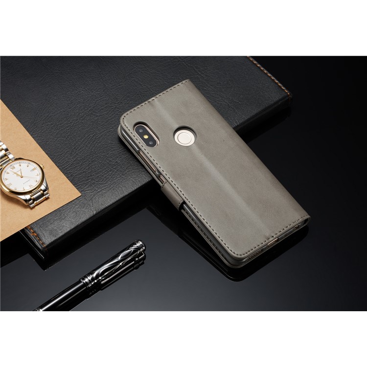 Carta De Crédito. Imeeke Wallet Holder Leather Flip - Over Mobile Case For Mini Redmi Note 5 Pro (Dual Camera) / Redmi Note 5 (China) - Gris