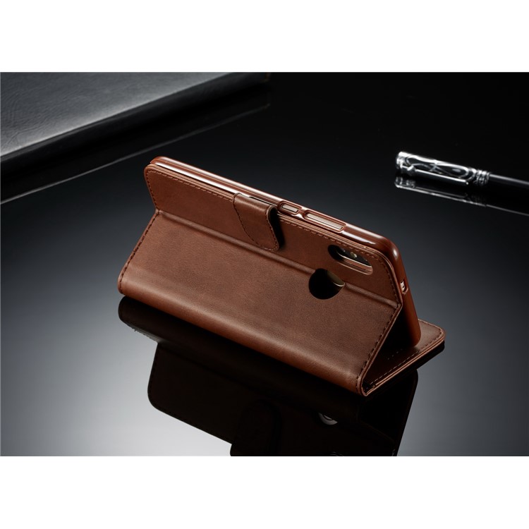 LC.IMEEKE Leather Wallet Stand Mobile Protection Case for Xiaomi Redmi Note 5 Pro (Dual Camera) / Redmi Note 5 (China) - Coffee-14