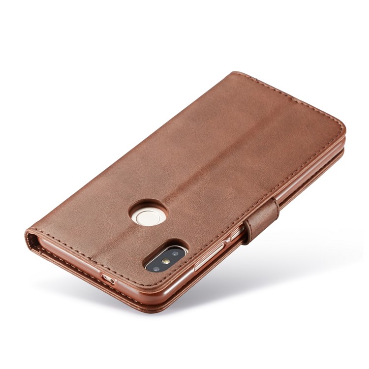 LC.IMEEKE Leather Wallet Stand Mobile Protection Case for Xiaomi Redmi Note 5 Pro (Dual Camera) / Redmi Note 5 (China) - Coffee-7