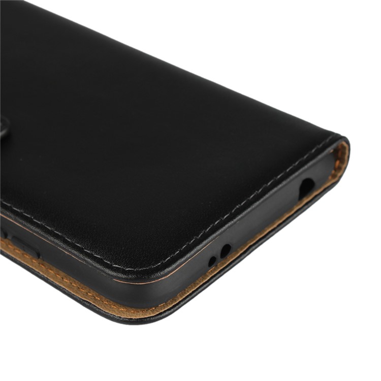 Genuine Leather Wallet Stand Phone Case for Xiaomi Redmi S2 / Redmi Y2 - Black-10