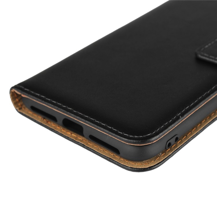 Genuine Leather Wallet Stand Phone Case for Xiaomi Redmi S2 / Redmi Y2 - Black-11