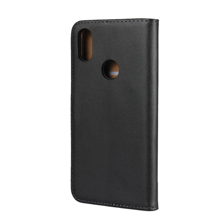 Genuine Leather Wallet Stand Phone Case for Xiaomi Redmi S2 / Redmi Y2 - Black-3