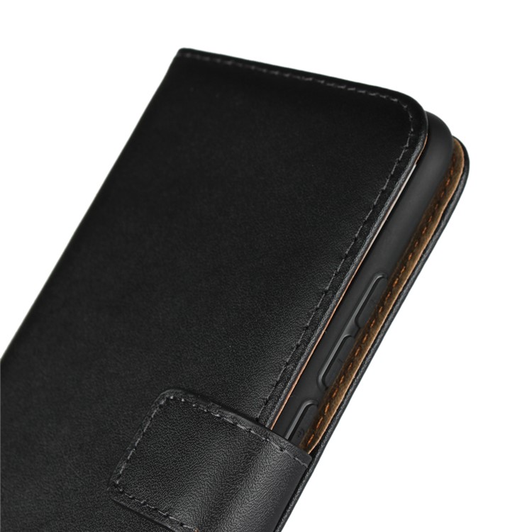 Genuine Leather Wallet Stand Phone Case for Xiaomi Redmi S2 / Redmi Y2 - Black-9