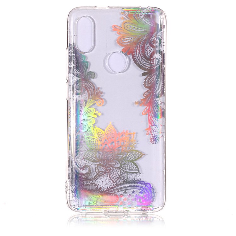 Colorful Laser Carving IMD Patterned TPU Casing for Xiaomi Redmi S2 / Y2 - Laser Flower-2