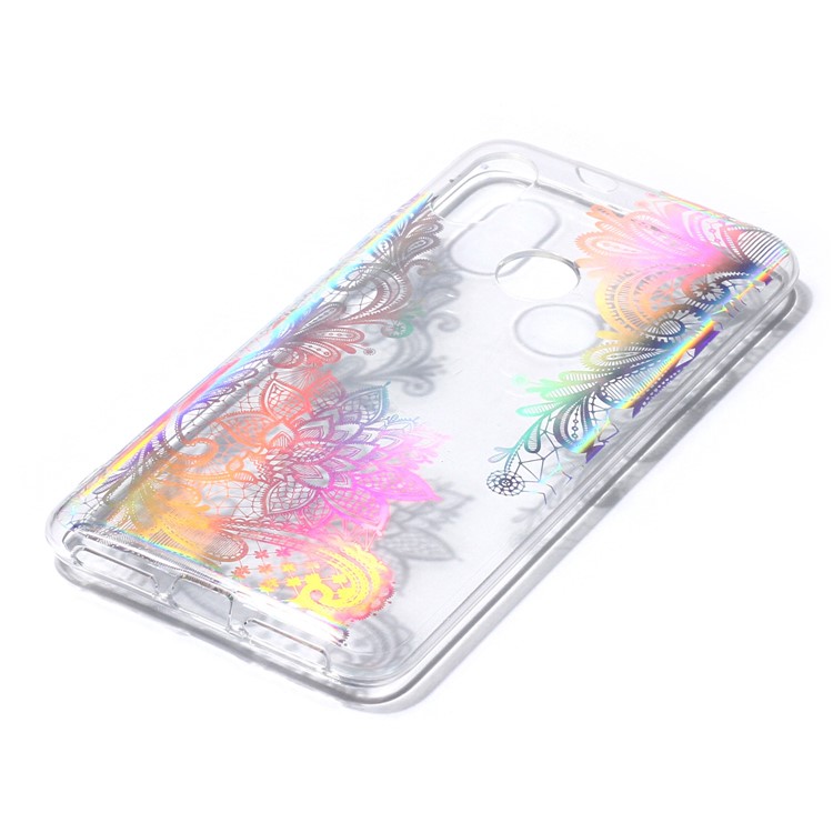 Colorful Laser Carving IMD Patterned TPU Casing for Xiaomi Redmi S2 / Y2 - Laser Flower-3