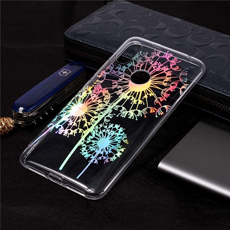 Colorful Laser Carving IMD Patterned TPU Lightweight Cover for Xiaomi Redmi S2 / Y2 - Dandelion-1
