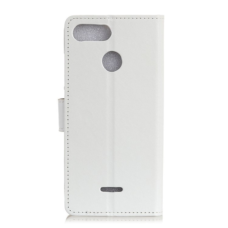 Leather Wallet Stand Phone Casing for Xiaomi Redmi 6 (Dual Camera: 12MP+5MP) - White-2