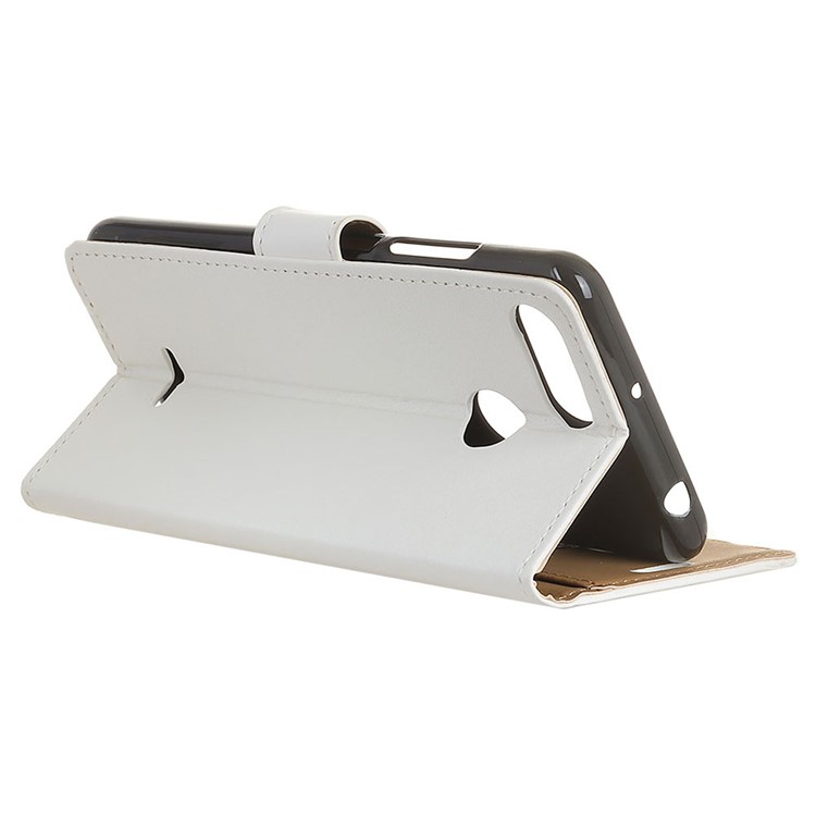 Leather Wallet Stand Phone Casing for Xiaomi Redmi 6 (Dual Camera: 12MP+5MP) - White-3