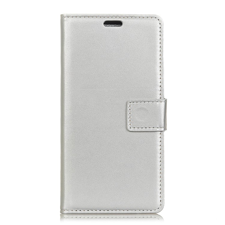 Wallet Leather Stand Cover for Xiaomi Redmi 6 (Dual Camera: 12MP+5MP) - Silver-4