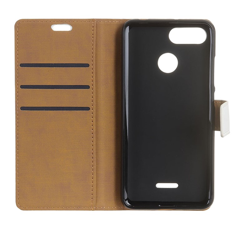 Wallet Leather Stand Cover for Xiaomi Redmi 6 (Dual Camera: 12MP+5MP) - Silver-5
