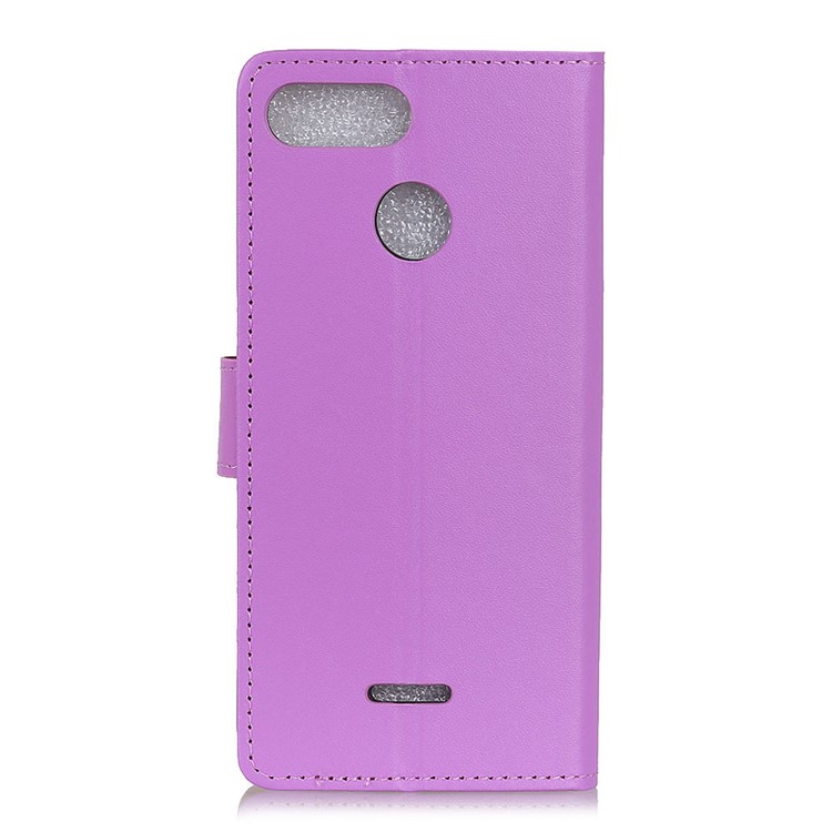 Wallet Leather Stand Protection Mobile Phone Shell Case for Xiaomi Redmi 6 (Dual Camera: 12MP+5MP) - Purple-2